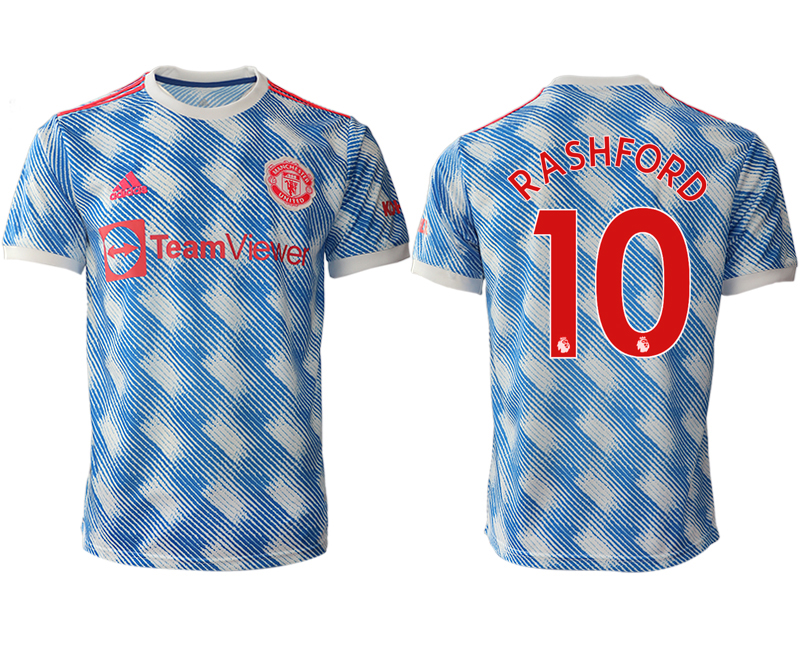 Men 2021-2022 Club Manchester United away aaa version blue #10 Soccer Jersey->manchester united jersey->Soccer Club Jersey